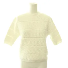 セブンテンバイミホカワヒト SEVEN TEN by MIHO KAWAHITO 26SS ポコポコニット カットソー 五分袖 コットン M 白 /NR ■OSのサムネイル