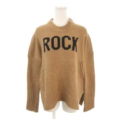 ザディグ エ ヴォルテール ZADIG & VOLTAIRE ニット セーター ウール XS 茶 ブラウン ロゴ クルーネック 長袖 サムホール 指穴 /AH35 ■ECA005のサムネイル