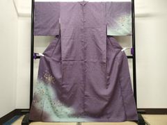 オーダーメイド】裾引き着物 紗 訪問着 芸妓 舞踊 波に貝 染め分け 