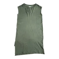 LACOSTE ラコステ EXCLUSIVE EDITION 鹿の子 Vネック ノースリーブ ロングワンピース サイズ 34 /グリーン カーキ レディースのサムネイル