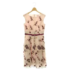トッカ TOCCA PANSY ドレス ワンピース ロング ノースリーブ 0 ピンク マルチカラー /DO ■OSのサムネイル