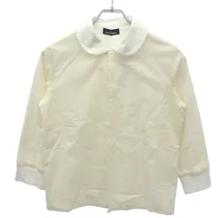 tricot COMME des GARCONS トリココムデギャルソン 2005SS リブラウンドカラーシャツ TO-T062 アイボリー×ホワイト ーのサムネイル
