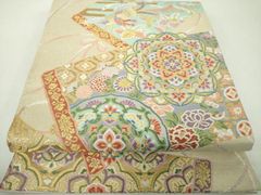 高級 正絹 唐織 六通 袋帯 華文 花文 - メルカリ