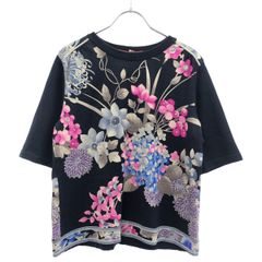 美品✨レオナール 綿 洗える 半袖カットソー Lサイズ 紺 - メルカリ