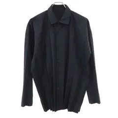 HOMME PLISSE ISSEY MIYAKE オム プリッセ イッセイ ミヤケ 26SS EDGE ENSEMBLE プリーツレギュラーカラーシャツ HP61-FJ176 ブラック 2のサムネイル