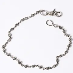 CHROME HEARTS クロムハーツ 2BALL LONG-S クロスボール ウォレットチェーン #1 1クリップ ロング 重量約181.6g 26ボール 美品 中古 4a001521のサムネイル