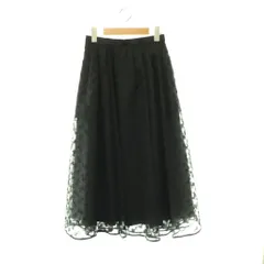 トッカ TOCCA 24SS リボンチュールスカート ロング フレア 0 ブラック /DO ■OSのサムネイル