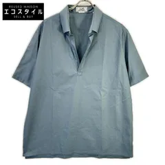 HERMES　エルメス　41-5611 ブルー コットン100% BD 開襟シャツ　43のサムネイル