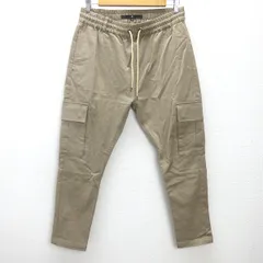K■ノーアイディー/NO ID 6ポケット カーゴパンツ スリムイージーパンツ【3】ベージュ/MENS■33【中古】のサムネイル