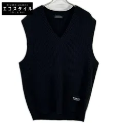 PRADA　プラダ　UMT409 21年製 ブラック ロゴニットベスト　46のサムネイル