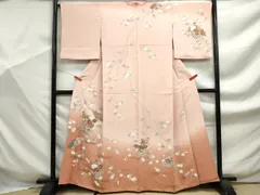平和屋着物■訪問着　駒刺繍　雪輪花文　暈し染め　金彩　正絹　逸品　DABF9337qa