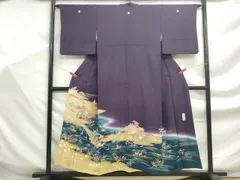 平和屋着物■豪華色留袖　作家物　渡橋飛鶴風景文　暈し染め　金彩　正絹　逸品　DABF9339qaのサムネイル