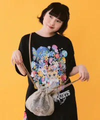 ScoLar(スカラー）スカラーちゃんドット柄巾着ミニショルダーバッグ　ブラック、イエロー、ベージュ　662438のサムネイル