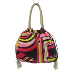 エミリオプッチ EMILIO PUCCI ハンドバッグ 総柄 ナイロン スエードレザー ピンク 黒 /BMのサムネイル