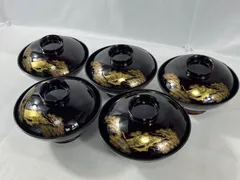吸物椀　5点セット　蓋+1点　汁椀　お椀　椀　吸物　お吸い物　まとめ売り　昭和レトロ　昭和　レトロのサムネイル