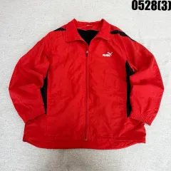 PUMA プーマ レッド ブラック ウィンドブレーカー ジャケット L 0528