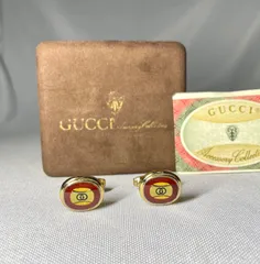 廃盤 GUCCI グッチ インターロッキングG GGロゴ レッド＆ゴールド