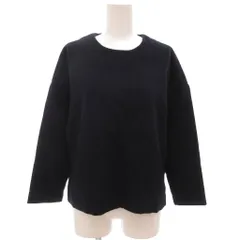リエス Liesse 美品 ニット セーター プルオーバー 七部袖 ウール 紺 /KR
