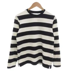 エーグル AIGLE Tシャツ カットソー ロンT 長袖 S 白 ホワイト 紺 ネイビー ボーダー /FFのサムネイル