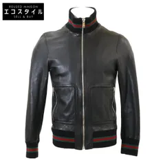 GUCCI　グッチ　国内正規 171478 Tom Ford/トムフォード期 シェリーラインリブ ラムレザージャケット　44のサムネイル