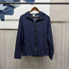 (100) NIKE ストリート ネイビ シアサッカー 春 ウィンドブレーカー ジャケット