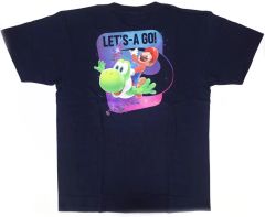 [중고] 티셔츠 마리오 & 요시 티셔츠 블랙 L 사이즈 [더 슈퍼 마리오 갤럭시 영화] 극장 상품