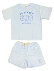 【中古】衣料雑貨 ちいかわ＆ハチワレ＆うさぎ(SO SLEEPY) ルームウェアセットアップ ブルー Lサイズ 「ちいかわ なんか小さくてかわいいやつ」