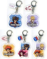 [중고]키링 전 6종 세트 [유☆희☆왕 5D's POP-UP SHOP 파츠 첨부아크릴 키링 01/(신작 일러스트)]