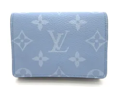 LOUIS VUITTON ルイ・ヴィトン アンヴェロップカルトドゥ ヴィジット M14118 カードケース タイガラマ スカイブルー ユニセックス【中古】【473】