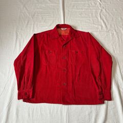 60s SEARS コーデュロイ オープンカラー シャツ レッド - メルカリ