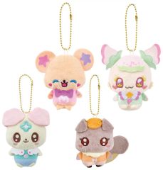 [중고] 봉제인형 마스코트·봉제인형 배지 전 4종 세트 [푸치큐아~Precure Fairies~ 규아~나 캡슐 마스코트 vol.1]