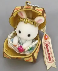【中古】キーホルダー しろウサギの赤ちゃん（おすわり） キーチェーン-かわいいたからばこ- 「シルバニアファミリー」のサムネイル