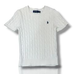 BURBERRY BLACK LABELのリネン麻混半袖ケーブルアランニット - メルカリ