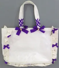 【中古】バッグ パープル A3フリルデザイン痛バッグ用トートバッグ(White Limited)