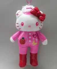 【中古】ぬいぐるみマスコット・ぬいぐるみバッジ ハローキティ(キービジュアル) マスコットホルダー 「サンリオキャラクターズ」 原宿限定