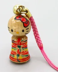 【中古】ストラップ ハローキティ みちのく伝統こけし 根付け 「サンリオキャラクターズ」