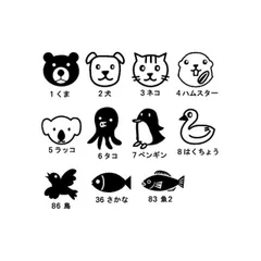 生き物 イラスト スタンプ ６mm 絵柄印 浸透印 インク 内蔵 はんこ brother ブラザー 訂正印 サイズ シャチハタ式 スタンプ印 オーダー スケジュール カレンダー 手帳 子供の連絡帳 ノートにも手軽に押せる。くま 犬 ネコ ハムスター ラッコ タ