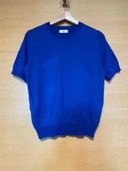 JOHN SMEDLEY 半袖 コットンニット ブルー - メルカリ