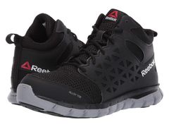 리복 여성 신발 운동화 Reebok Work Sublite Cushion Work Alloy Toe SD Mid Black 블랙