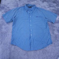 良好 PRADA プラダ コットン鹿の子生地 長袖ポロシャツ グレー Sサイズ