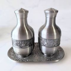 希少 クリストフル ソルト＆ペッパー トレイ 調味料入れ - メルカリ