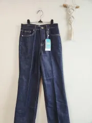 新品フレアデニムワイドパンツ デニム ジーンズ S