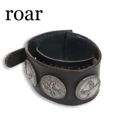 roar ロアー 二丁拳銃 クロスガン コンチョ★ レザー バングル ブレスレット Sz.F メンズ 黒のサムネイル