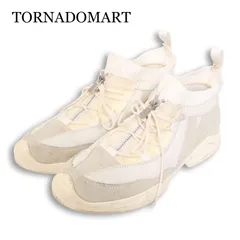 TORNADOMART トルネードマート 通年 ソックス風 デザイン★ ジッパー ハイカット スニーカー シューズ Sz.S　メンズのサムネイル