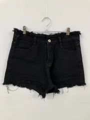 Daycloset デイクロゼット デニムパンツ M ブラック ショート・ひざ上丈 無地 スタンダード レギュラー クラッシュ・ダメージ レディースのサムネイル
