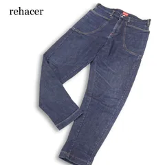 rehacer レアセル 児島デニム★ ウォッシュ加工 サルエル スウェット デニム パンツ 日本製 ジーンズ Sz.S メンズのサムネイル