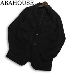 ABAHOUSE アバハウス 通年 レーヨン★ カモフラ柄 ジャガード ストレッチ アンコン テーラード ジャケット Sz.46 メンズ 黒