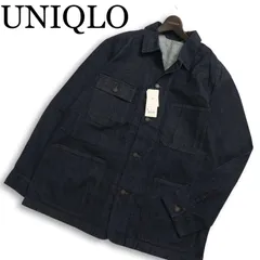 【新品 未使用】 UNIQLO ユニクロ 通年★ ウォッシュ ユーティリティ デニム カバーオール ジャケット Sz.XL メンズ