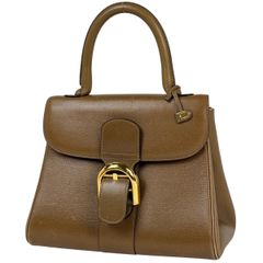 デルヴォー DELVAUX ブリヨンPM ハンドバッグ レザー ブラウン レディース 【中古】