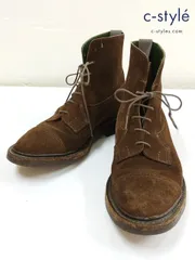 V709 [人気] Tricker's トリッカーズ ブーツ 6h ブラウン レザー スエード | ★のサムネイル